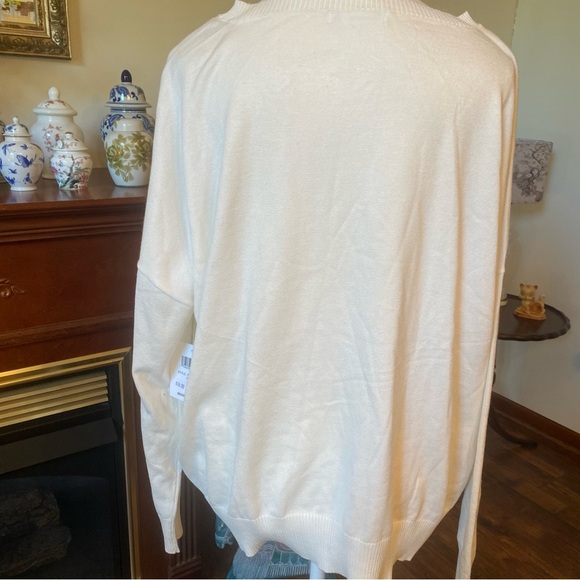89th + Madison • Ivory Embellished Dolman Sleeve Sweater • XL • NWT - Picture 5 of 8